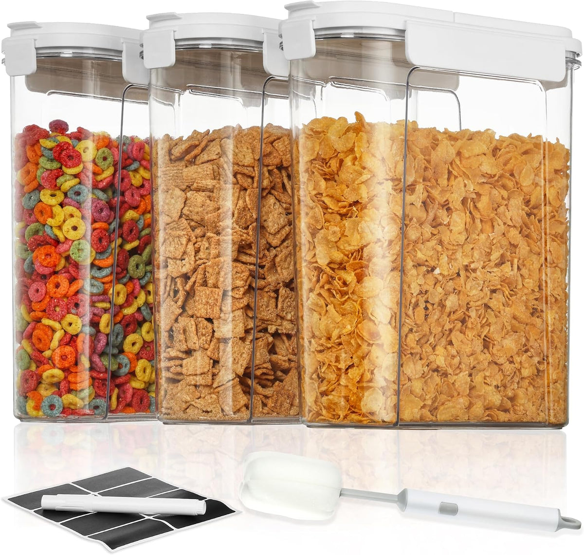 Cereal Containers Set, 3 PCS, 135.2oz/4L