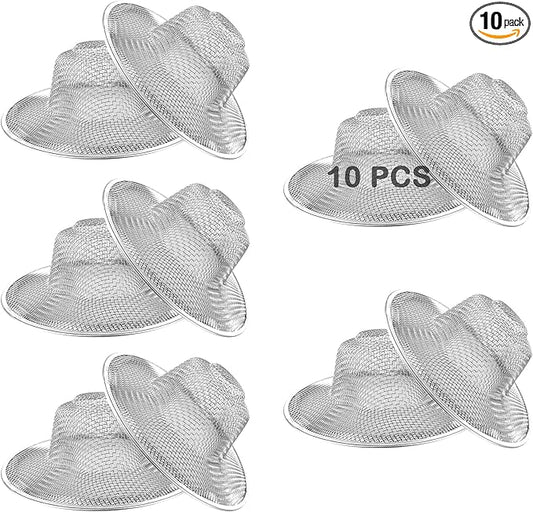 10Pcs Metal Mesh Kitchen Sink Strainer, 4.41" Stainless Steel Slop Basket Filter Trap Kitchen Sink Drain Strainer Screen Mesh Food Catcher for Most Kitchen Sink Bathroom Shower Floor Drain