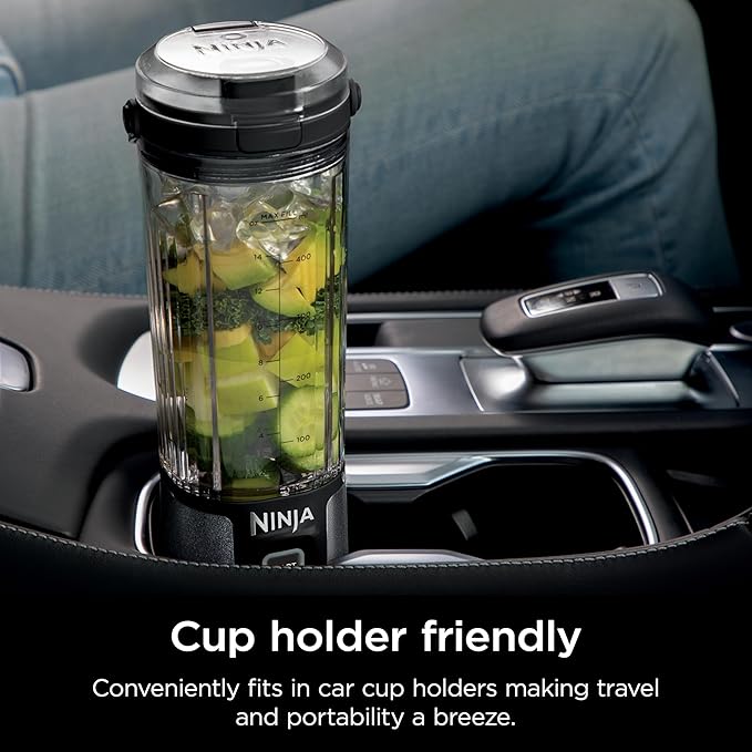 Ninja Blast Portable Blender, Cordless, 18oz. Vessel, Personal Blender for Shakes & Smoothies, BPA Free, Leakproof Lid & Sip Spout, USB-C Rechargeable,NAVY/SILVER, BC1555NV (Renewed)