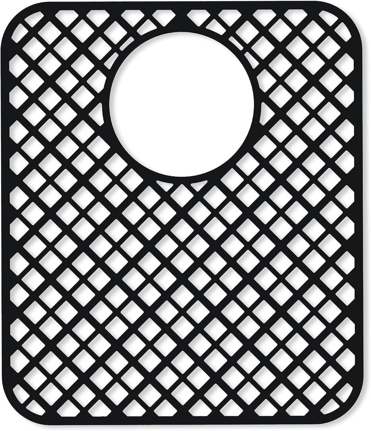 2 Pack Silicone Sink Protectors for Kitchen Sink, Trellis 13x11 Black