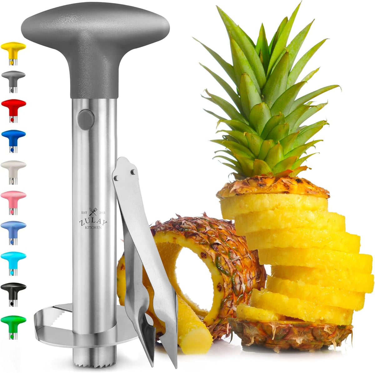 Stainless Steel Pineapple Corer, Slicer & Eye Peeler