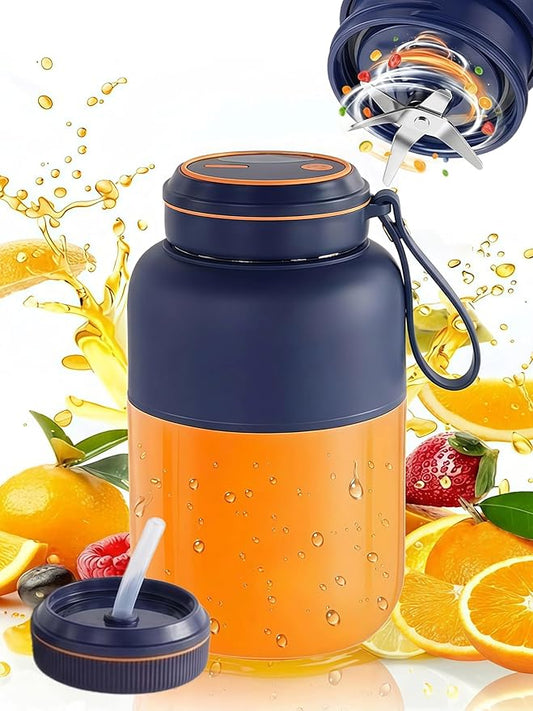Wireless Juicer Cup, 2026 New 1300ml Portable Electric Juicer Cup, USB Rechargeable Electric Juicers Cups with Dual Lid, Portable Blender for Shakes & Smoothies with Zero Cord Hassle (A-1300ml)