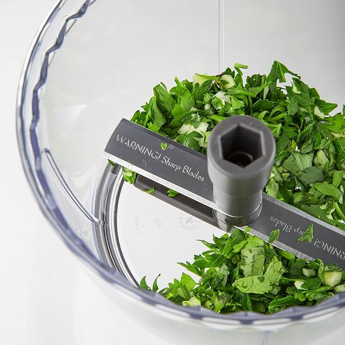 PL8 High-Speed Mini Chopper – Compact Manual Food Processor with Dual-Sided Stainless Steel Blades, Soft Grip Lid & Non-Skid Base, 2 Cup Capacity, Ideal for Herbs, Salsas, Sauces, and Purees