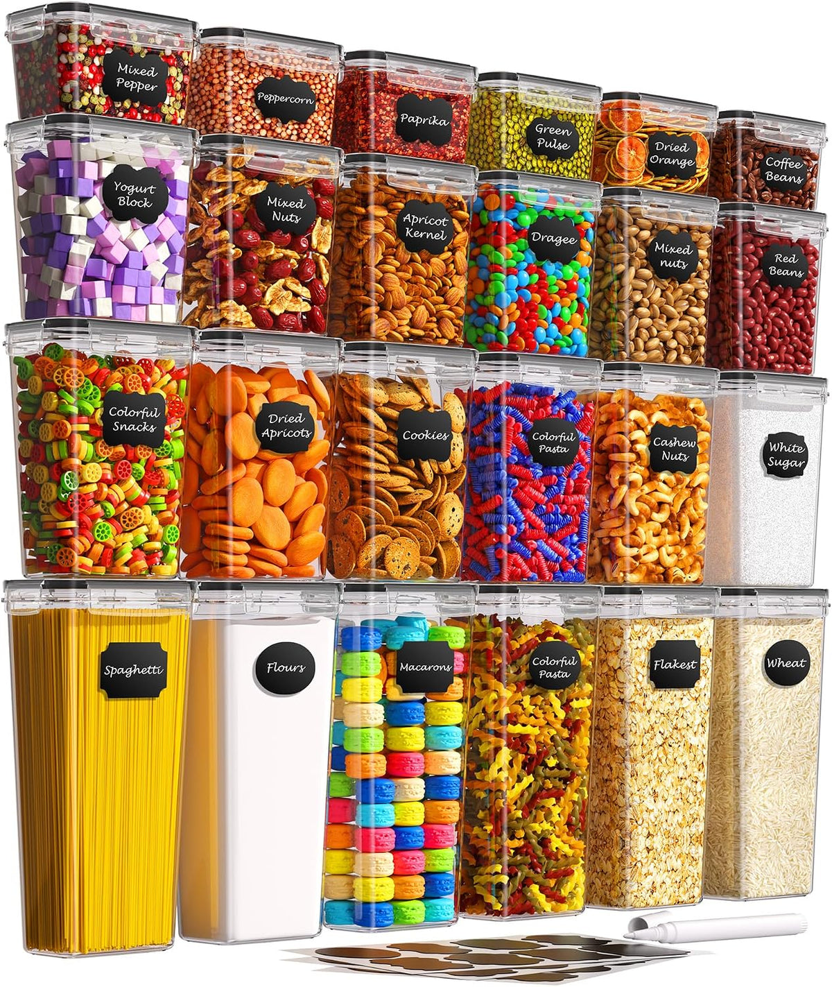 Airtight Food Storage Containers with Lids, 24 PCS, BPA-free