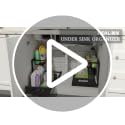 Under Sink Organizer, L-Shaped 2 Tier Pull Out Cabinet Organizer