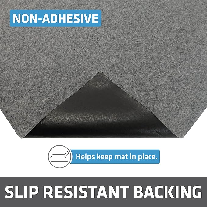 Drymate Premium XL Under Sink Mat, Waterproof Cabinet Protection Mats for Kitchen & Bathroom, Absorbent Shelf Liners, Slip-Resistant, Non-Adhesive, Machine Washable (USA Made)(24”x59”)(Light Grey)