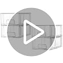4 Pack Stackable Clear Drawer with Dividers