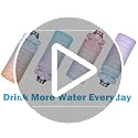 Large Half Gallon 64 OZ Motivational Water Bottle with Straw Time Marker BPA Free for Sport and Fitness Purple Green