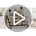 Wooden Display Riser Stand, Tiered Perfume and Cologne Organizer Stand, 4 Tier Spice Rack Organizer, Rustic Display Shelf for Candles (4 Tier)
