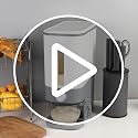 22.5-25 Lbs Gray Rice Dispenser, Rice Container with Lid, Rice Storage Container with Measuring Cup, Food Dispenser Rice Container, Storage Container for Cereal, Household Rice Bucket