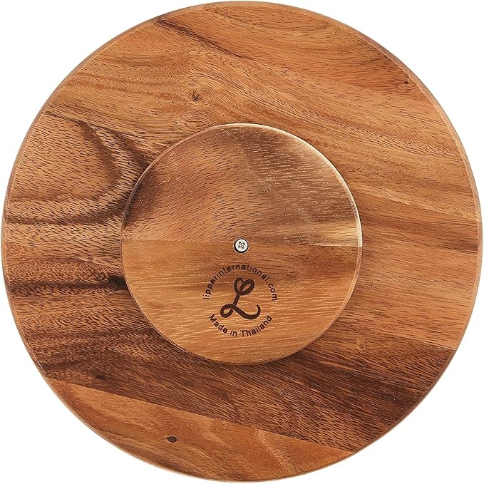 Lipper International Acacia Wood 10" Kitchen Turntable