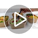 50 Pack 29oz Disposable Meal Prep Containers with Lids and Forks, Microwave and Freezer Safe Kraft Paper Bowls for Salad Noodles, Take Out Containers for Hot/Cold Food