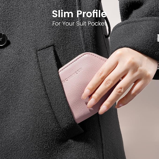 ROWNYEON Small Makeup Bag for Purse, Mini Portable Cosmetic Bags for Women, PU Leather Coin Purse Lipstick Cosmetic Accessories Organizer, Travel Makeup Pouch Zipper Pouch for Men Women