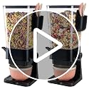 Cereal Dispenser Countertop Black 2 Pack with Bowls Spoons Cutlery Box,5.5 QT Dry Food Dispenser Snack Organizer Containers Storage for Pantry Kitchen Organization Oatmeal Nut Granola Candy