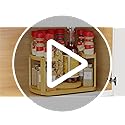 2 Tier Bamboo Spice Rack Organizer, Lazy Susan Turntable for Cabinet, Home Kitchen Spices Spinning Rotating Shelf Racks for Pantry Seasoning Bottle Holder Storage (Two Tier, Natural)