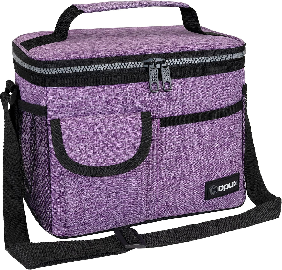 Insulated Lunch Box Adult, 14 Can Leakproof Cooler Bag Kid, Purple