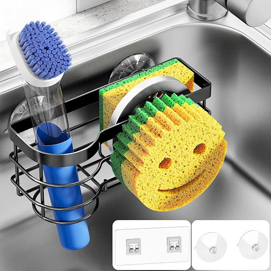 Cisily Smiley Sponge Holder for Kitchen Sink Caddy