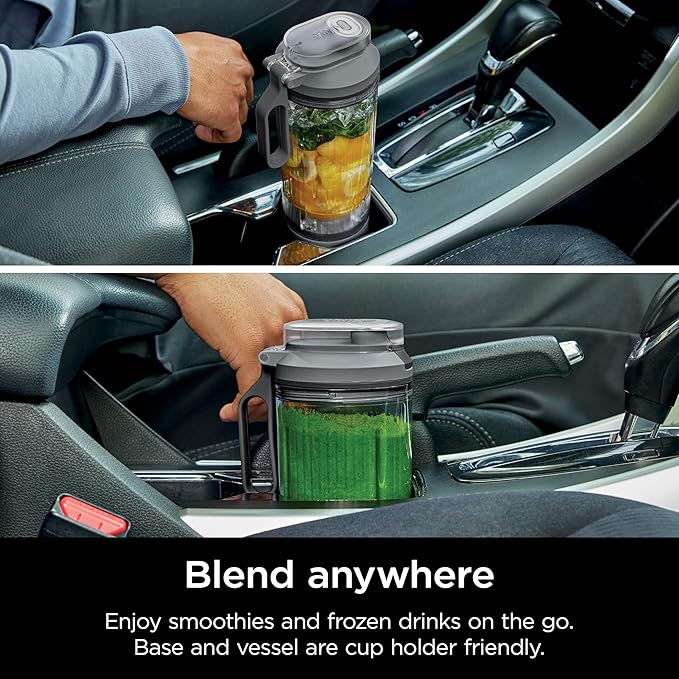 Ninja BC251GY Blast Max Personal Cordless Blender for Smoothies, Blend, Ice Crush, 22 oz. Twist & Go Vessel, Gray - Certified Refurbished