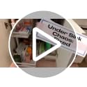 2-Tier Metal L-Shaped Pull-Out Under Sink Organizer, Black, 1 Pack