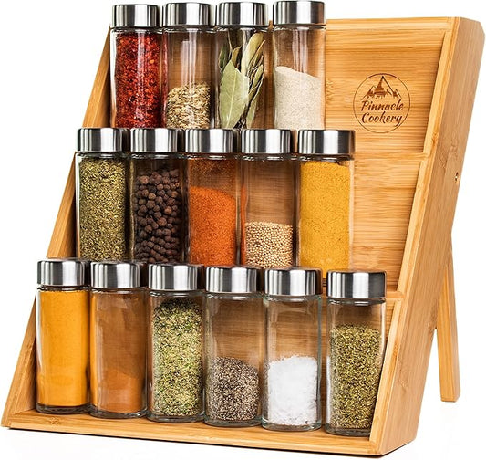 Bamboo Spice Rack Organizer for Countertop