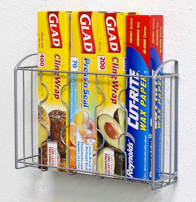 Simple Houseware Over Cabinet Door Organizer, Silver