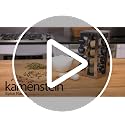 16 Jar Warner Revolving Countertop Spice Rack Organizer with Lift & Pour Caps and Spices Included, FREE Spice Refills for 5 years, Stainless Steel & Bamboo with Black Caps