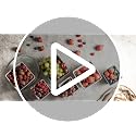 Ceramic Berry Bowl Set of 2 Square Strawberry Basket, Cream White