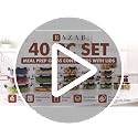 40 PC Borosilicate Glass Food Storage Containers with Airtight Lids