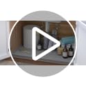 Waterproof Under Sink Mat 34"x22", Kitchen Cabinet Protector Liner