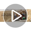 Bamboo Under Sink Storage 2 Tier Pull Out Cabinet Organizer