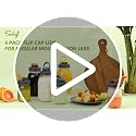 6 Pack Mason Jar Lids, Regular Mouth Pour Spout Flip Cap Lids for Ball Brand Mason Jars, Leak Proof Airtight for Drinking Salad Dressing & Food Storing (jars are not included)
