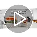 Duo Fresh Produce Saver for Fridge, Fruit Vegetable Container with Vent & Drainage in Bottom for Wash, Colander Strainer Storage Bin for Refrigerator, Berry Lettuce Keeper