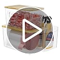 Trash Bag Holder 3-in-1 Under Sink Organizer with Bamboo Lid