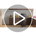 5 Tier Fruit Vegetable Basket Stand for Kitchen, Rotating, Black