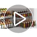 Pull Out Spice Rack Organizer, 1 Tier,4.5" Wx10.5 Dx2.5 H
