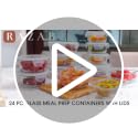 24 Pc Airtight Glass Food Storage Containers - Glass Meal Prep Containers - Freezer to Oven Safe - Steam Release Valve BPA Free - Airtight Bento Boxes - Leak Proof (12 lids & 12 Containers)