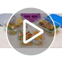Glass Lunch Box, Leak-Proof, 3-Compartment, 5-Cup Capacity